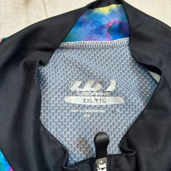 Ladies Garneau Cycling Jersey Full Zip Black and Paint Splatter Size XXL - Picture 6 of 10